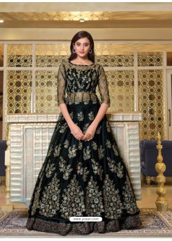 Black Elegant Latest Designer Net Party Wear Anarkali Suit