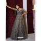 Grey Elegant Latest Designer Net Party Wear Anarkali Suit