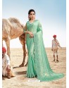 Sea Green Latest Designer Party Wear Fancy Sari