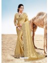 Gold Latest Designer Party Wear Fancy Sari