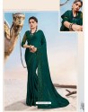 Dark Green Latest Designer Party Wear Fancy Sari