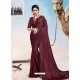 Maroon Latest Designer Party Wear Fancy Sari