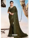 Mehendi Latest Designer Party Wear Fancy Sari