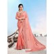 Peach Latest Designer Party Wear Fancy Sari