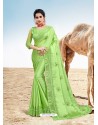 Green Latest Designer Party Wear Fancy Sari