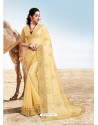 Cream Latest Designer Party Wear Fancy Sari