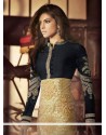Priyanka Chopra Black And Golden Net Silk Churidar Suit