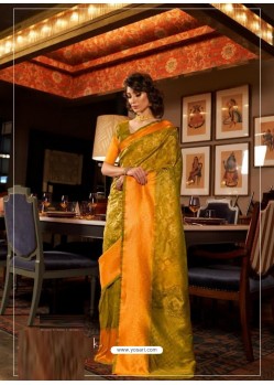 Corn Latest Designer Party Wear Soft Silk Sari