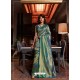 Blue Latest Designer Party Wear Soft Silk Sari