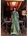 Blue Latest Designer Party Wear Soft Silk Sari