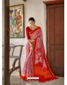Pink Designer Casual Wear Printed Cotton Sari