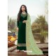 Forest Green Latest Designer Party Wear Rangoli Georgette Palazzo Suit