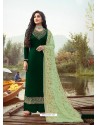 Forest Green Latest Designer Party Wear Rangoli Georgette Palazzo Suit