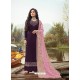 Purple Latest Designer Party Wear Rangoli Georgette Palazzo Suit