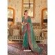 Teal Latest Designer Party Wear Tussar Silk Sari