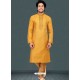 Yellow Readymade Designer Party Wear Kurta Pajama For Men