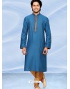 Blue Readymade Designer Party Wear Kurta Pajama For Men