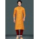 Mustard Readymade Designer Party Wear Kurta Pajama For Men