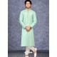 Sky Blue Readymade Designer Party Wear Kurta Pajama For Men