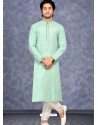 Sky Blue Readymade Designer Party Wear Kurta Pajama For Men