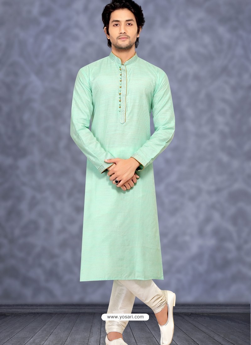 Buy Sky Blue Readymade Designer Party Wear Kurta Pajama For Men | Kurta ...