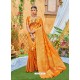 Mustard Latest Designer Classic Wear Zari Silk Sari