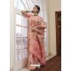 Pink Designer Traditional Party Wear Linen Sari