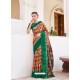 Dark Green Designer Casual Wear Real Pochamplly Ikkat Silk Sari