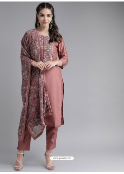 Old Rose Designer Readymade Party Wear Kurti With Palazzo