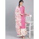 Hot Pink Designer Readymade Party Wear Kurti With Palazzo