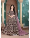 Deep Wine Faux Georgette Designer Party Wear Anarkali Suit