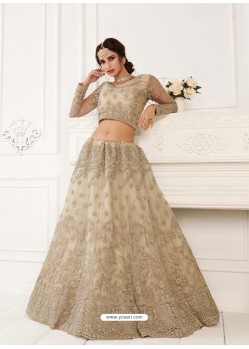 Taupe Latest Designer Wedding Wear Lehenga Choli
