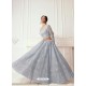 Aqua Grey Latest Designer Wedding Wear Lehenga Choli