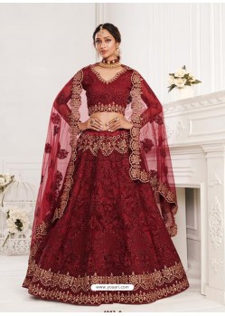 Maroon Latest Designer Wedding Wear Lehenga Choli