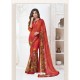 Red Designer Casual Wear Pure Georgette Sari
