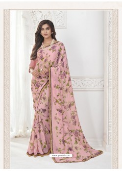 Pink Designer Casual Wear Pure Georgette Sari