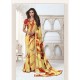 Light Yellow Designer Casual Wear Pure Georgette Sari