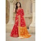 Red Latest Designer Party Wear Soft Silk Sari