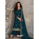 Teal Blue Scintillating Designer Palazzo Salwar Suit