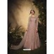 Dusty Pink Bridal Designer Party Wear Semi-Stitched Net Gown Suit