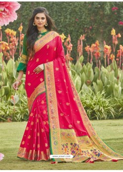 Rani Latest Designer Party Wear Silk Sari