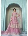 Pink Butterfly Net Designer Party Wear Wedding Lehenga Suit