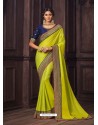 Lemon Latest Designer Party Wear Silk Sari