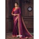 Purple Latest Designer Party Wear Silk Sari