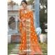 Orange Latest Designer Traditional Party Wear Silk Sari