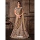 Light Brown Scintillating Designer Fancy Party Wear Lehenga Style Sari