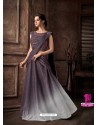 Purple Scintillating Designer Fancy Party Wear Lehenga Style Sari