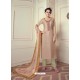 Light Beige Designer Readymade Straight Salwar Suit