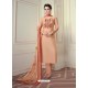 Light Orange Designer Readymade Straight Salwar Suit