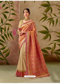 Multi Colour Latest Designer Traditional Party Wear Silk Sari